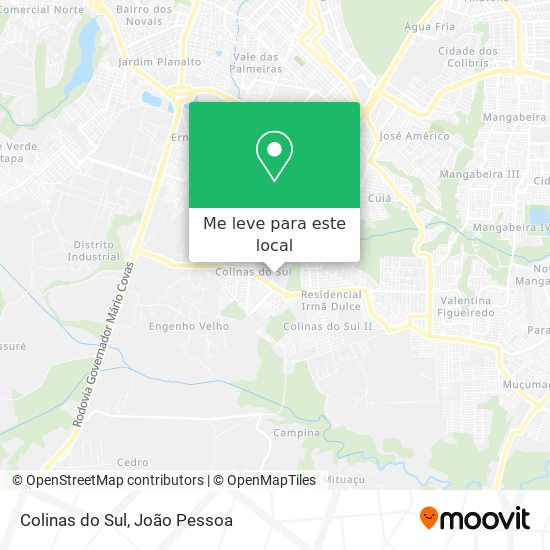 Colinas do Sul mapa