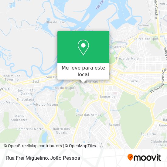 Rua Frei Miguelino mapa