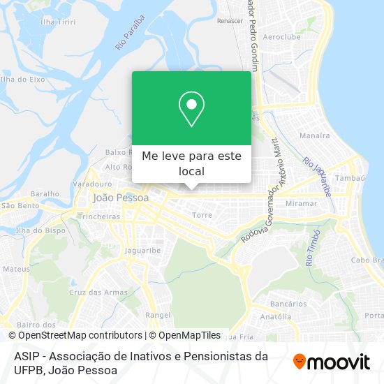 ASIP - Associação de Inativos e Pensionistas da UFPB mapa