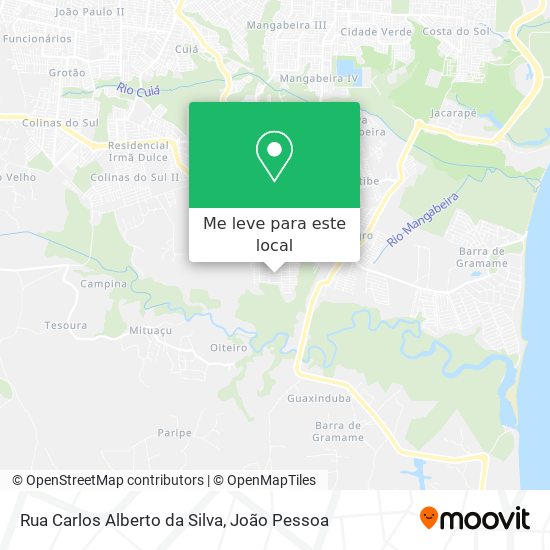 Rua Carlos Alberto da Silva mapa