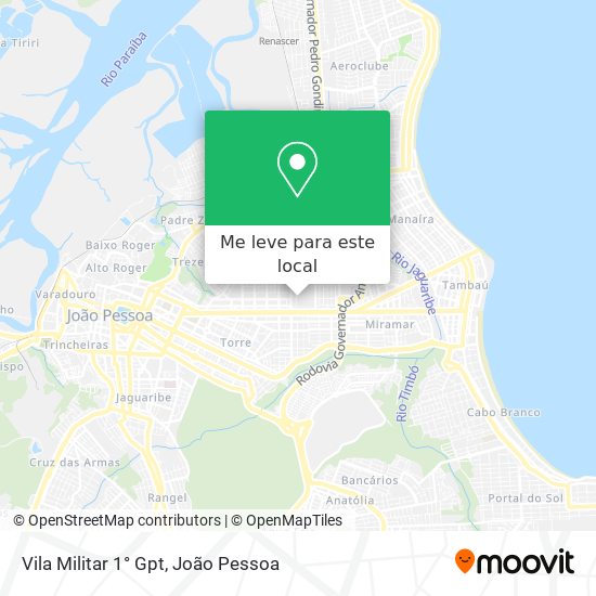 Vila Militar 1° Gpt mapa