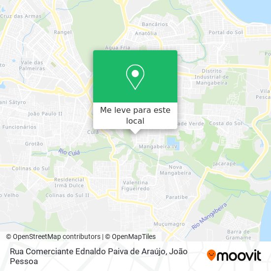 Rua Comerciante Ednaldo Paiva de Araújo mapa