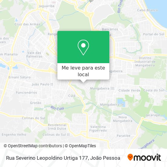 Rua Severino Leopoldino Urtiga 177 mapa
