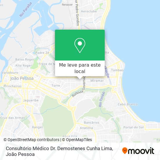 Consultório Médico Dr. Demostenes Cunha Lima mapa