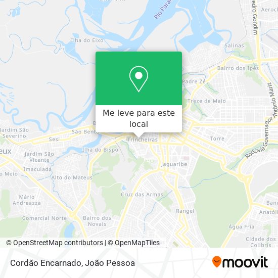 Cordão Encarnado mapa