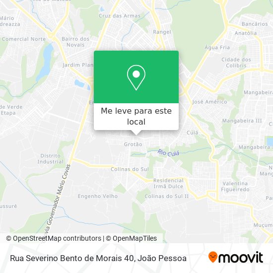 Rua Severino Bento de Morais 40 mapa