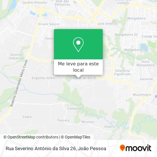 Rua Severino Antônio da Silva 26 mapa
