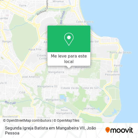 Segunda Igreja Batista em Mangabeira VII mapa