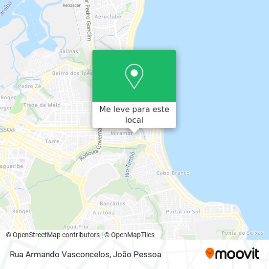 Rua Armando Vasconcelos mapa