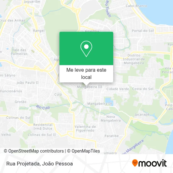 Rua Projetada mapa