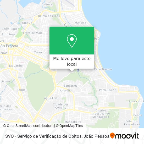 SVO - Serviço de Verificação de Óbitos mapa
