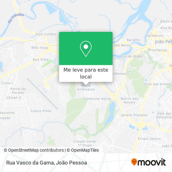 Rua Vasco da Gama mapa