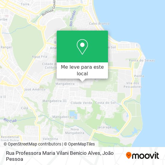 Rua Professora Maria Vilani Benício Alves mapa