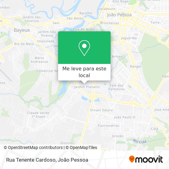 Rua Tenente Cardoso mapa