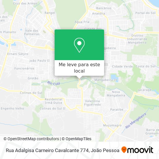 Rua Adalgisa Carneiro Cavalcante 774 mapa
