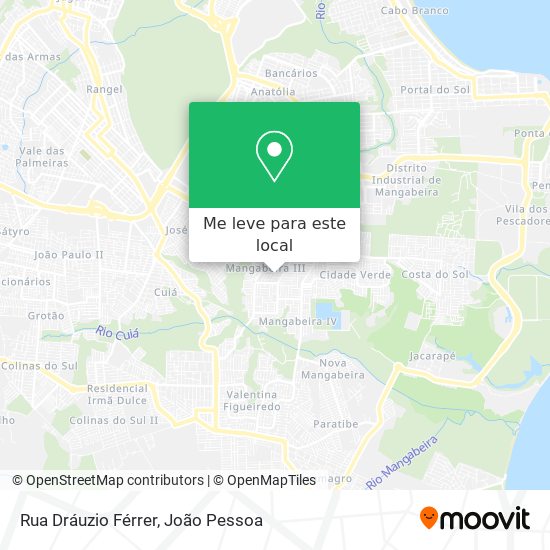 Rua Dráuzio Férrer mapa