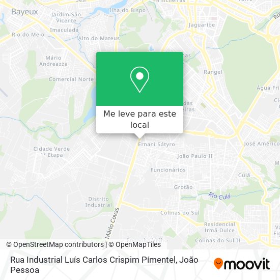 Rua Industrial Luís Carlos Crispim Pímentel mapa