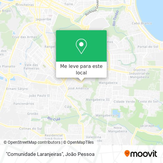"Comunidade Laranjeiras" mapa