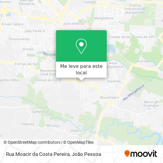 Rua Moacir da Costa Pereira mapa