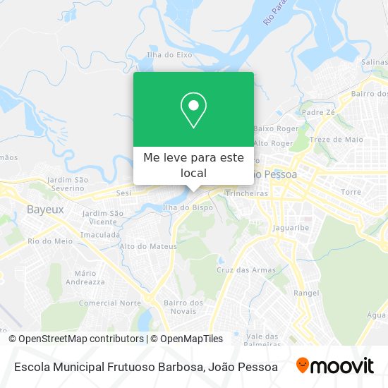 Escola Municipal Frutuoso Barbosa mapa