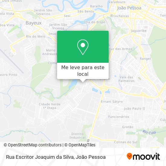 Rua Escritor Joaquim da Silva mapa