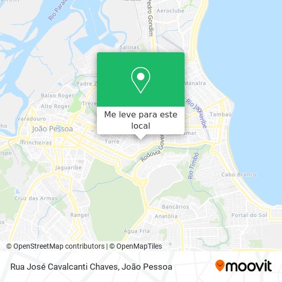 Rua José Cavalcanti Chaves mapa