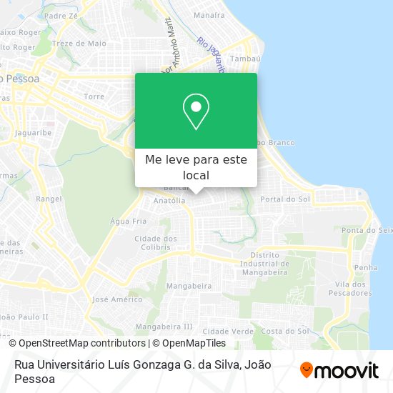 Rua Universitário Luís Gonzaga G. da Silva mapa