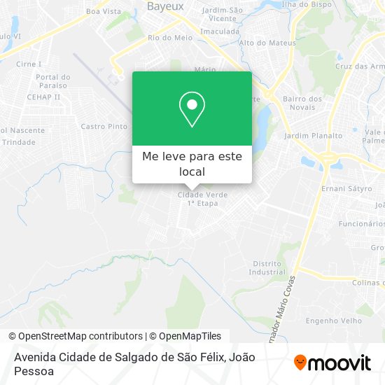 Avenida Cidade de Salgado de São Félix mapa