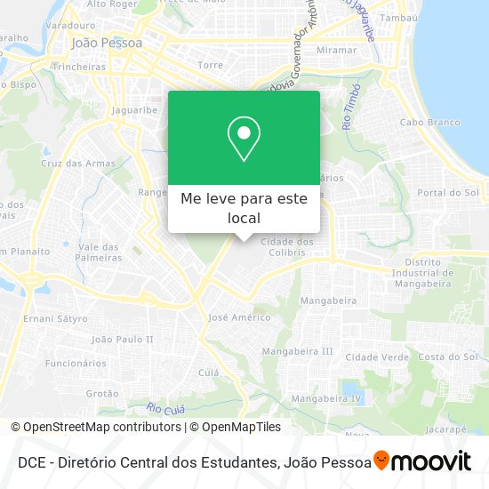 DCE - Diretório Central dos Estudantes mapa