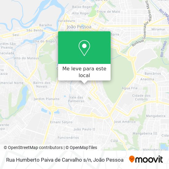 Rua Humberto Paiva de Carvalho s / n mapa