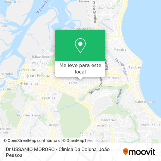 Dr USSANIO MORORO - Clínica Da Coluna mapa