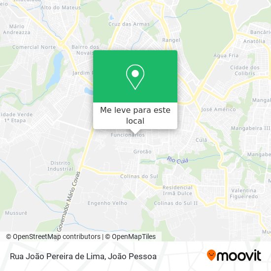 Rua João Pereira de Lima mapa