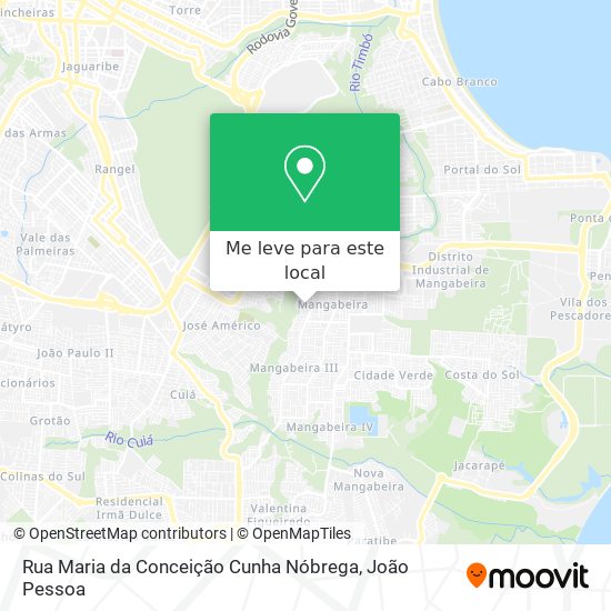 Rua Maria da Conceição Cunha Nóbrega mapa