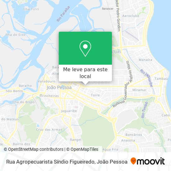 Rua Agropecuarista Síndio Figueiredo mapa