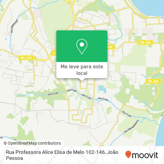 Rua Professora Alice Elisa de Melo 102-146 mapa