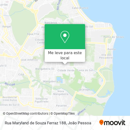 Rua Maryland de Souza Ferraz 188 mapa