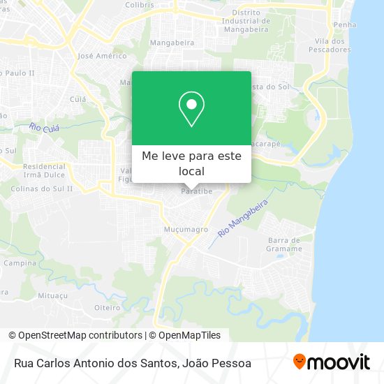 Rua Carlos Antonio dos Santos mapa