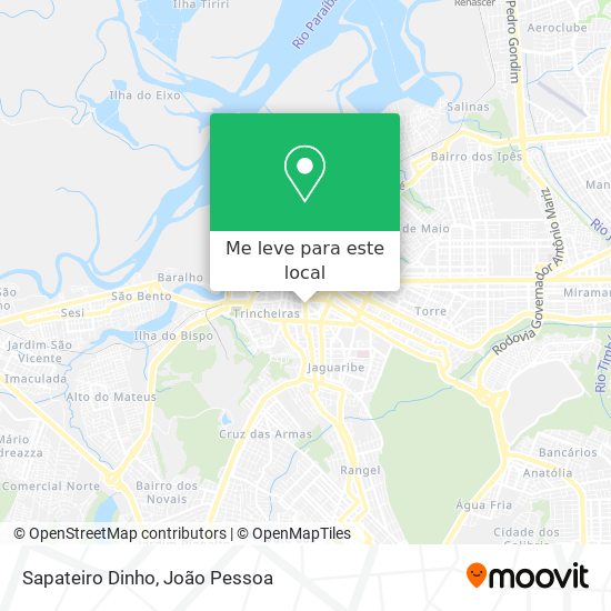 Sapateiro Dinho mapa