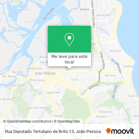 Rua Deputado Tertuliano de Brito 13 mapa