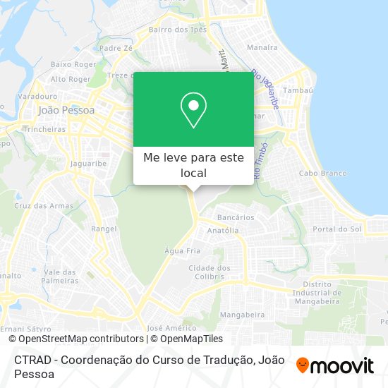 CTRAD - Coordenação do Curso de Tradução mapa