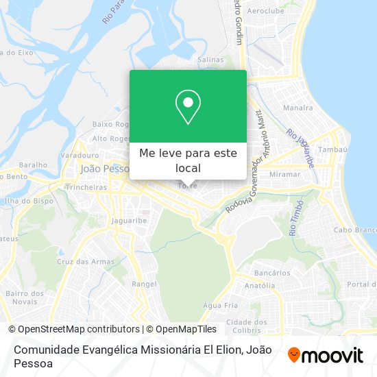 Comunidade Evangélica Missionária El Elion mapa