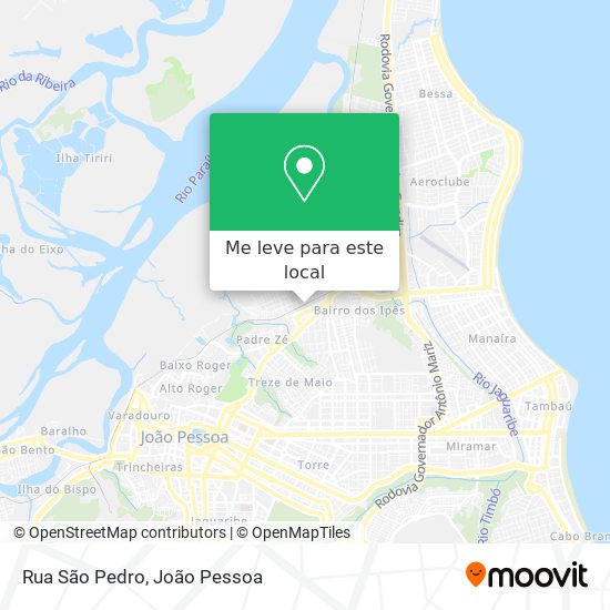 Rua São Pedro mapa
