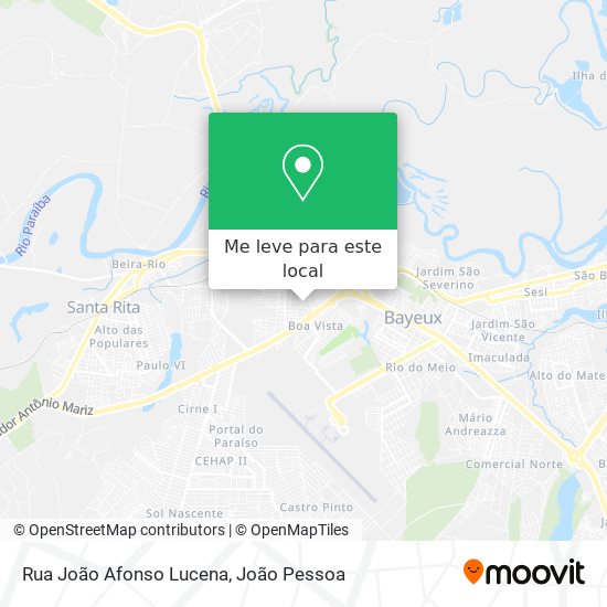 Rua João Afonso Lucena mapa