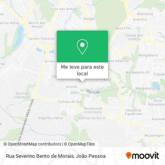 Rua Severino Bento de Morais mapa