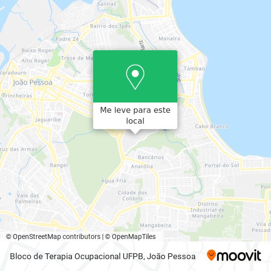Bloco de Terapia Ocupacional UFPB mapa