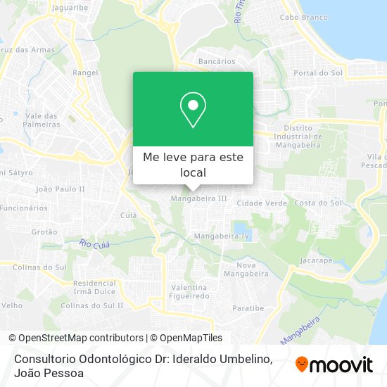 Consultorio Odontológico Dr: Ideraldo Umbelino mapa