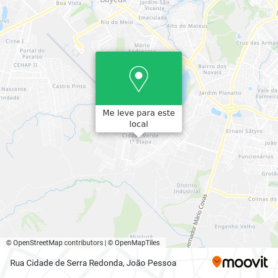 Rua Cidade de Serra Redonda mapa