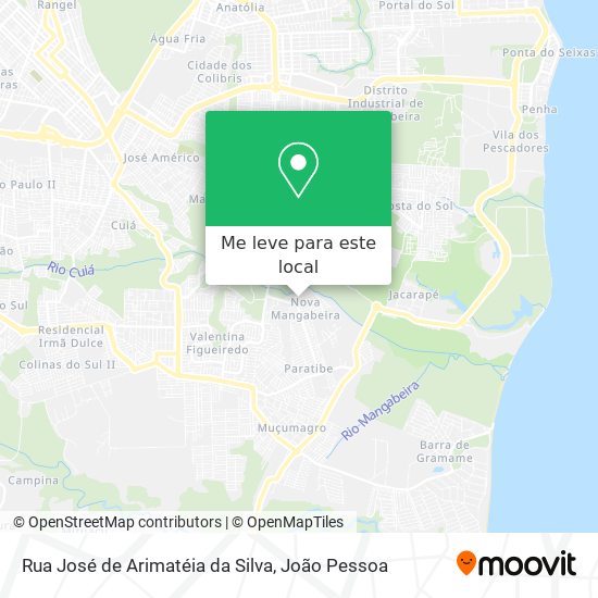 Rua José de Arimatéia da Silva mapa