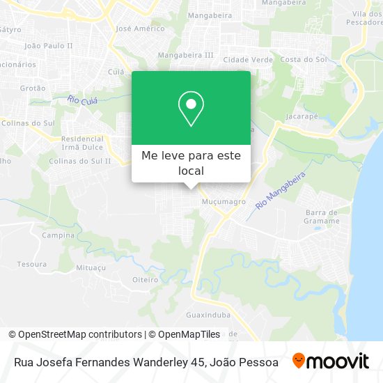 Rua Josefa Fernandes Wanderley 45 mapa
