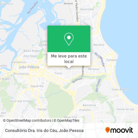 Consultório Dra. Iris do Céu mapa